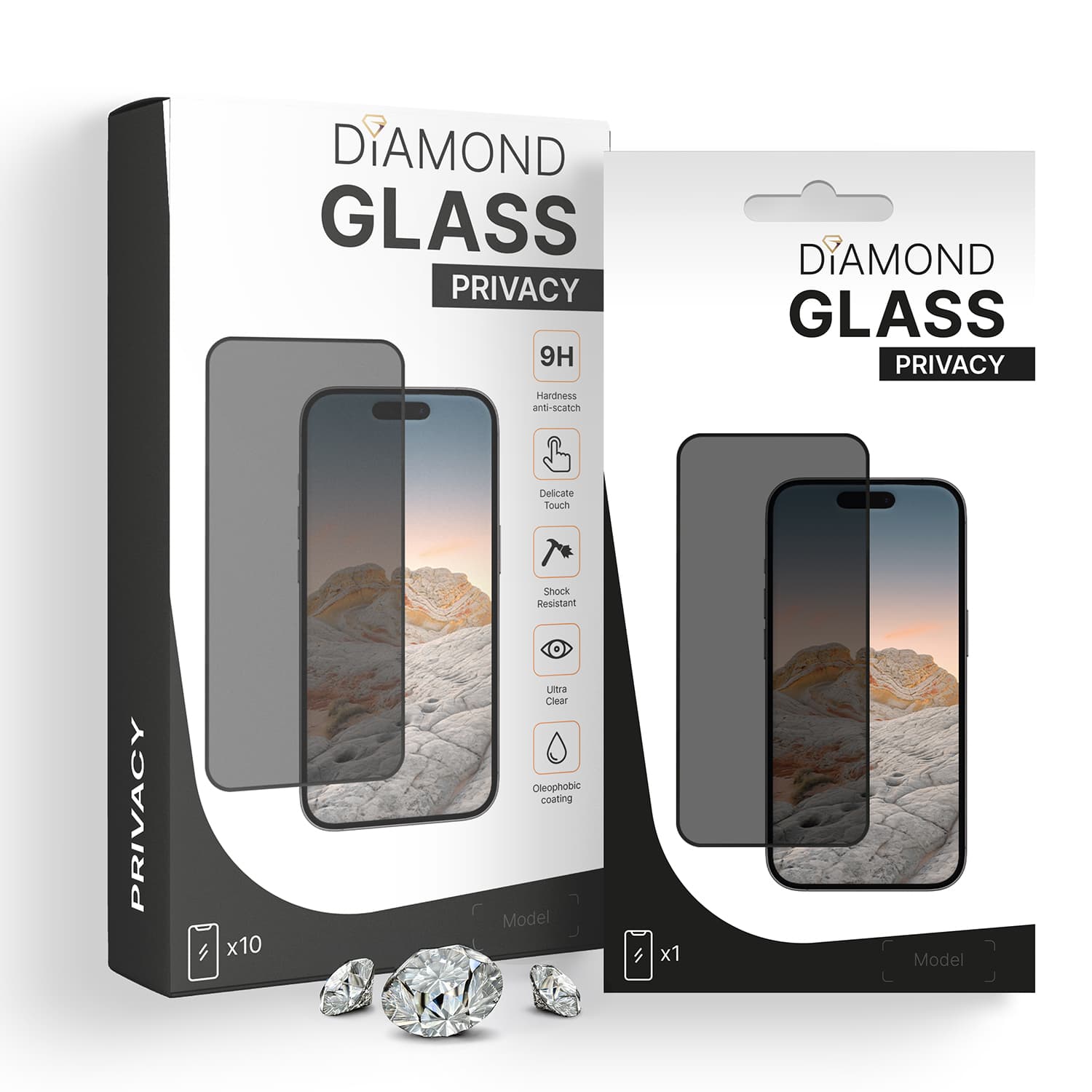 PT line Diamond Glass Anti-Static für Samsung Galaxy S23FE 5G (Privacy)