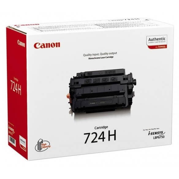 Canon CRG-724H cartouche de toner noir d'origine 12500 pages pour LBP-6750DN - 3482B002